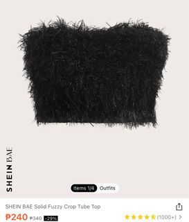 fur tube cropped top