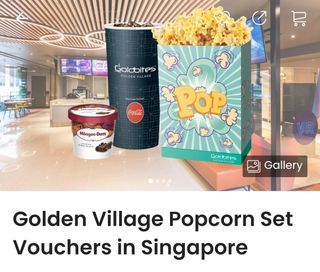 Golden Village Popcorn Set voucher - redeem via Klook