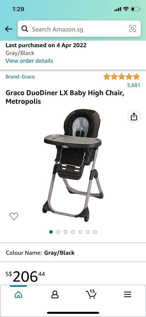 Graco duo liner clearance lx high chair