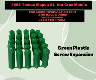 Green Plastic Screw Expansion