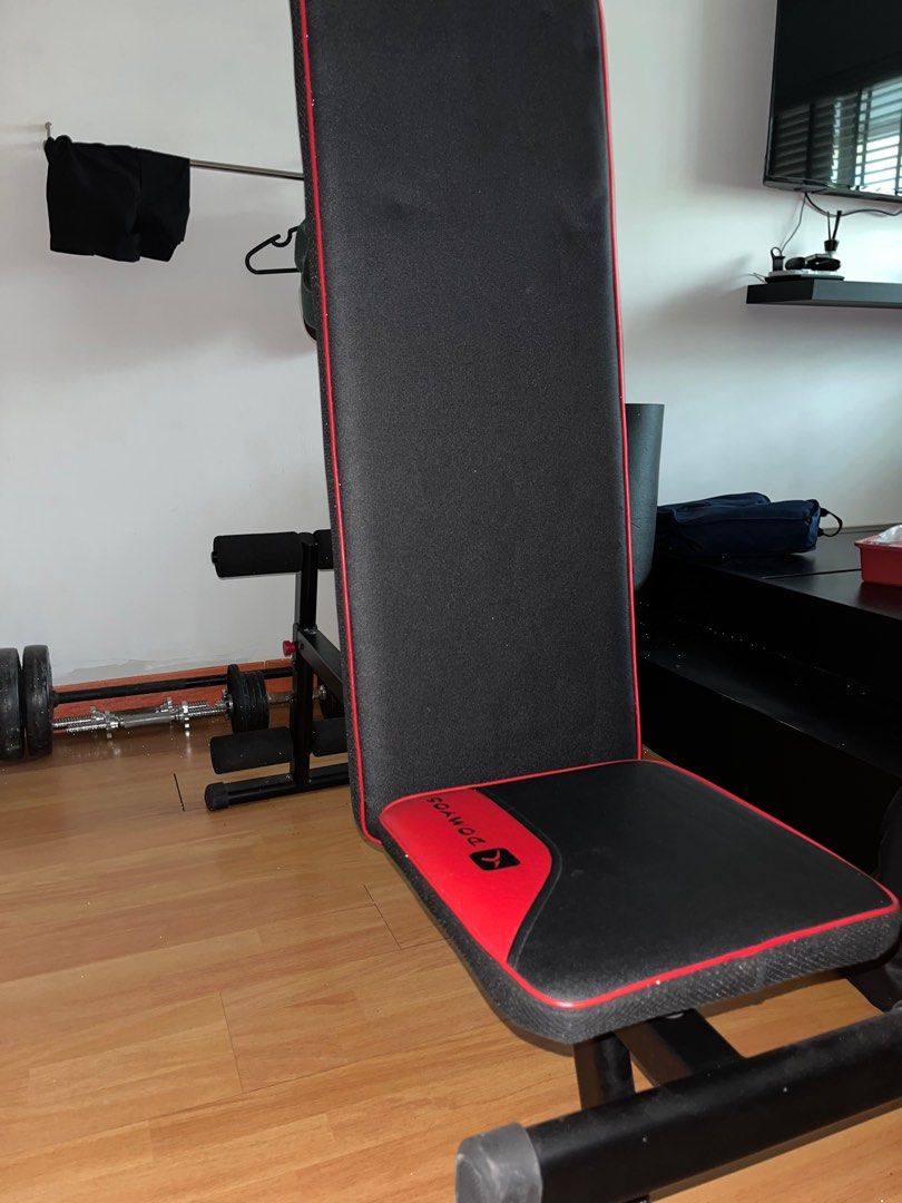 GYM BENCH // 500 DOMYOS BENCH, Sports Equipment, Exercise & Fitness ...