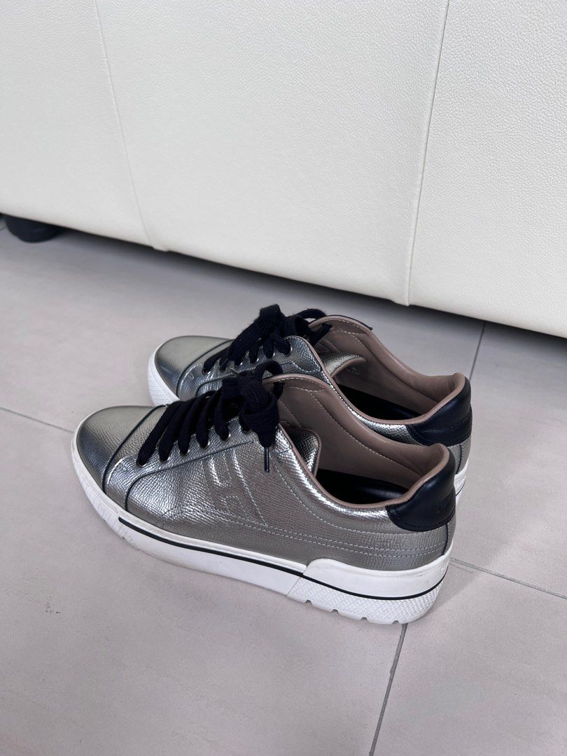 HERMES SILVER PLATFORM SNEAKERS Luxury Sneakers Footwear on