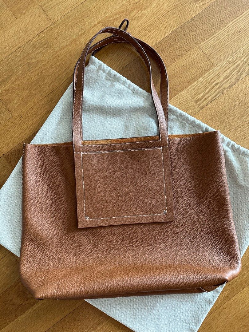 Hermes Herline Fourre Fool Toile PM Structured Shopper Tote Bag