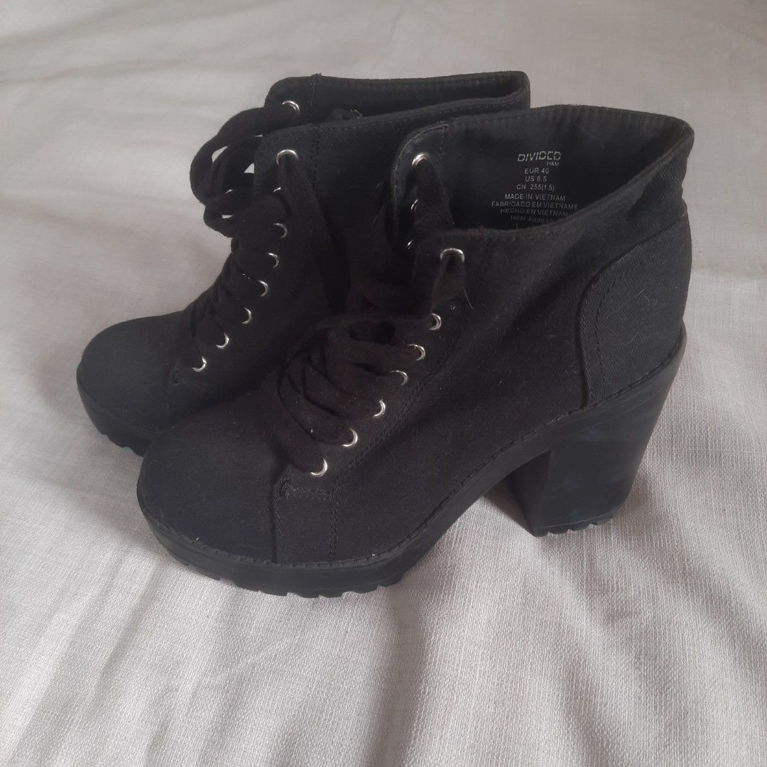 H&m divided cheap platform ankle boots
