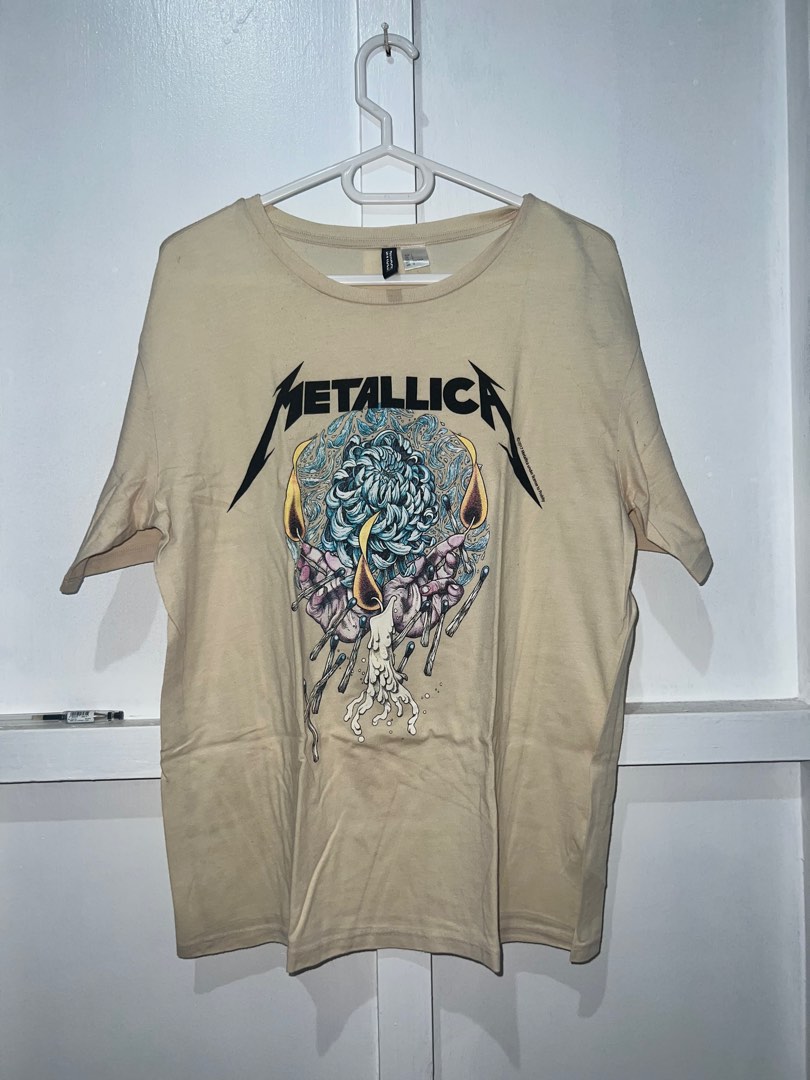 H&M METALLICA SHIRT, Women's Fashion, Tops, Shirts on Carousell