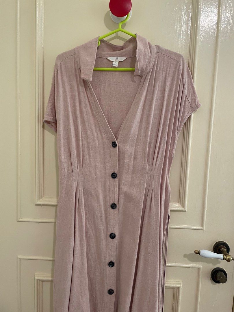 H&M Pink Dress, Women's Fashion, Dresses & Sets, Dresses on Carousell