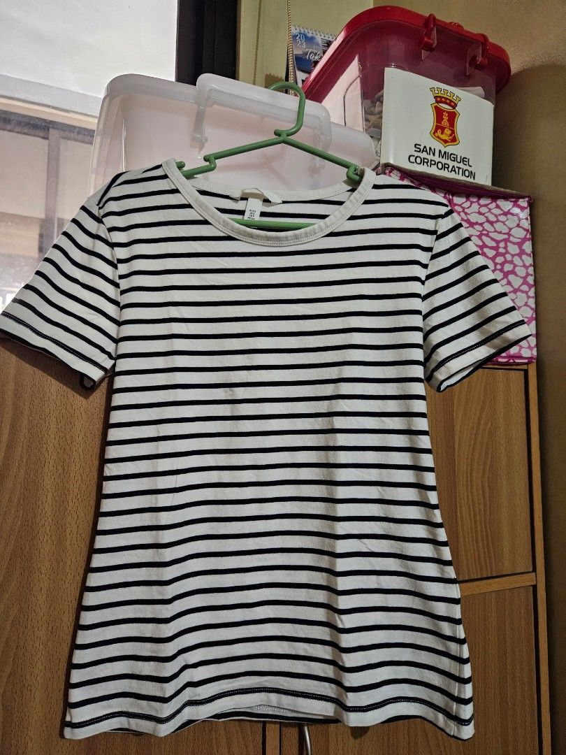 H&m striped tee discount
