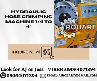 Hydraulic Hose Crimping machine 1/2 to 4"
