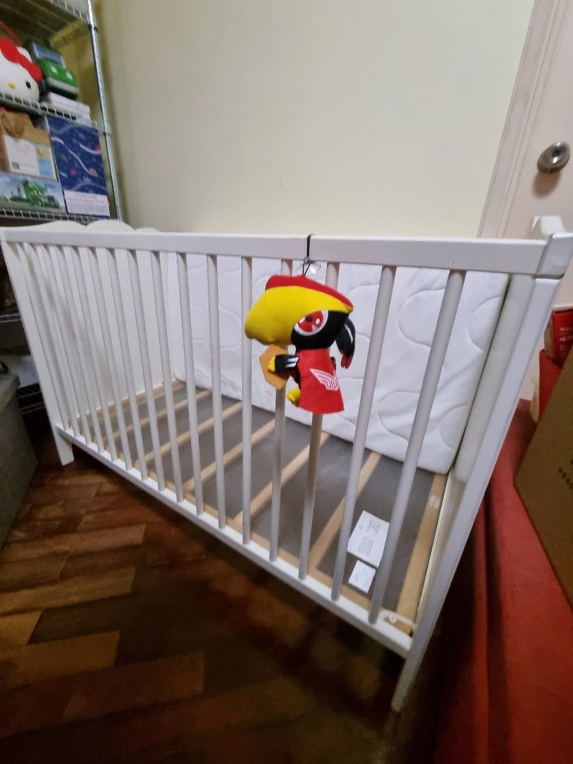 IKEA baby cot with 18 months old mattress., Babies & Kids, Baby Nursery