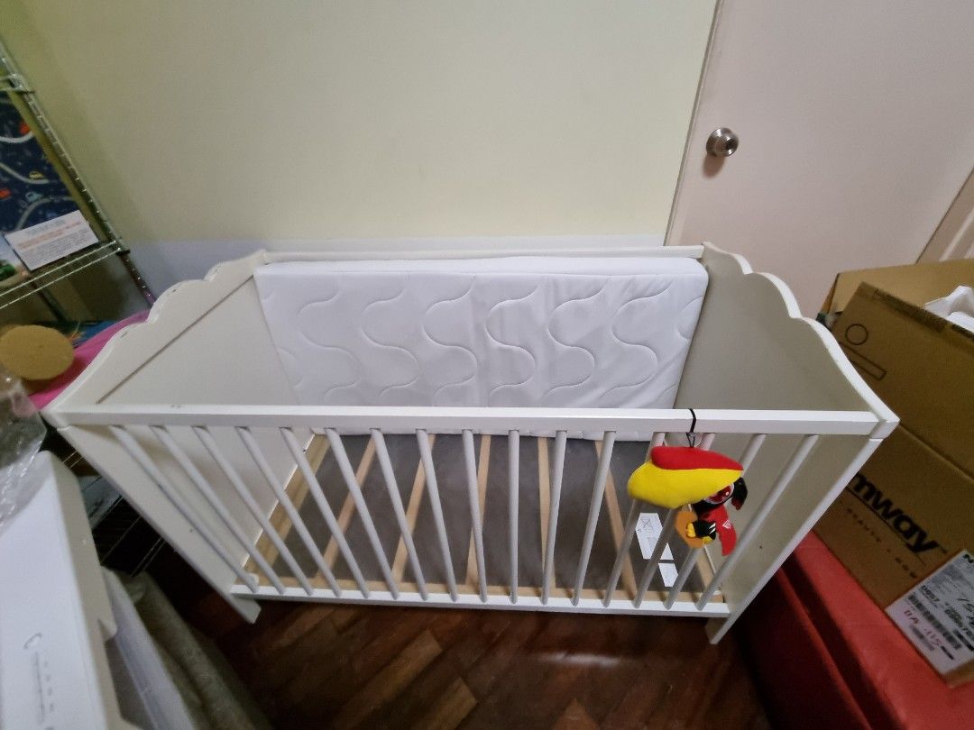 IKEA baby cot with 18 months old mattress., Babies & Kids, Baby Nursery