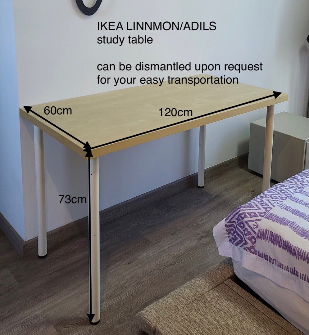 IKEA LINNMON ADILS Study Desk Furniture Home Living