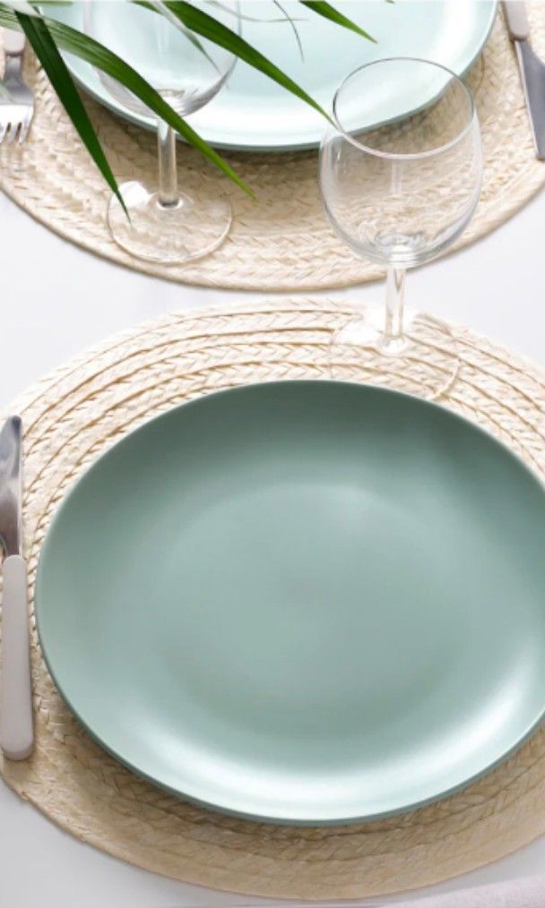 Ikea plates Green Ceramic, Furniture & Home Living, Kitchenware