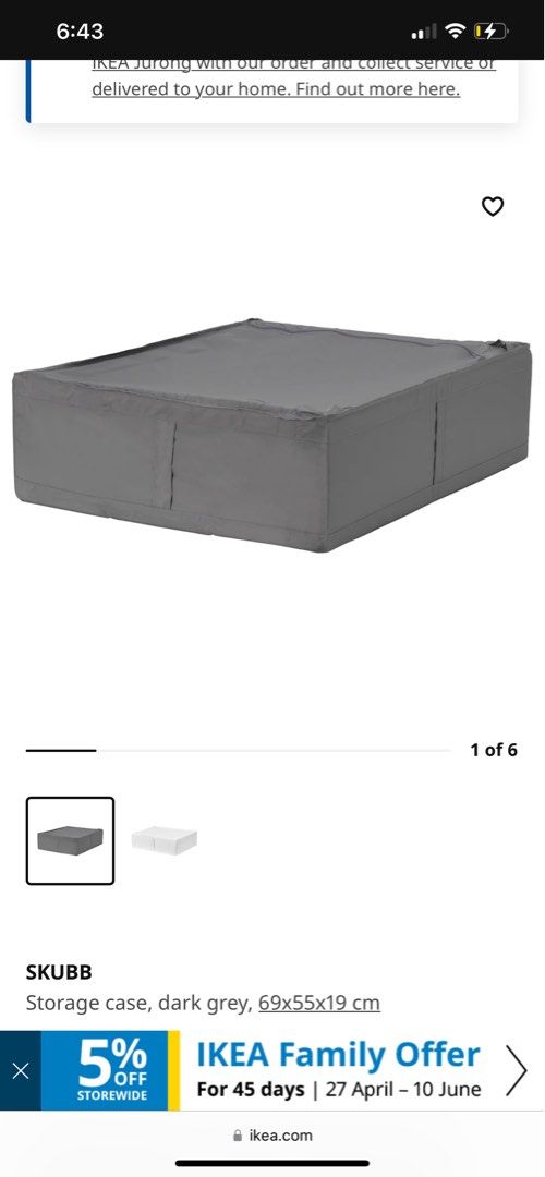 Skubb outlet underbed storage