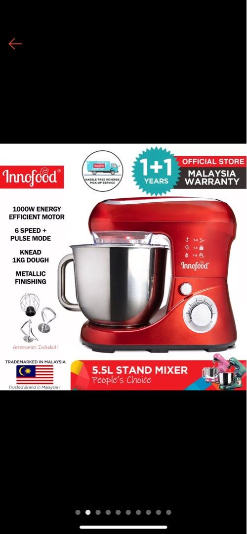 Innofood High Speed Power Stand Mixer, TV & Home Appliances, Kitchen