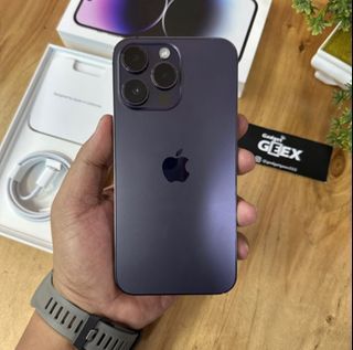 Iphone 14 promax purple 256gb dual nano sim  taat pajak beacukai