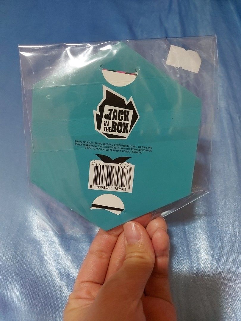 SEALED Jack in the Box weverse ver jhope (Category: K-Wave Merchandise) located in Bacoor. Submitted by k_ocampo (Listing ID 1234229404, Image 2). Description: sealed payment thru gcash price is still negotiable.