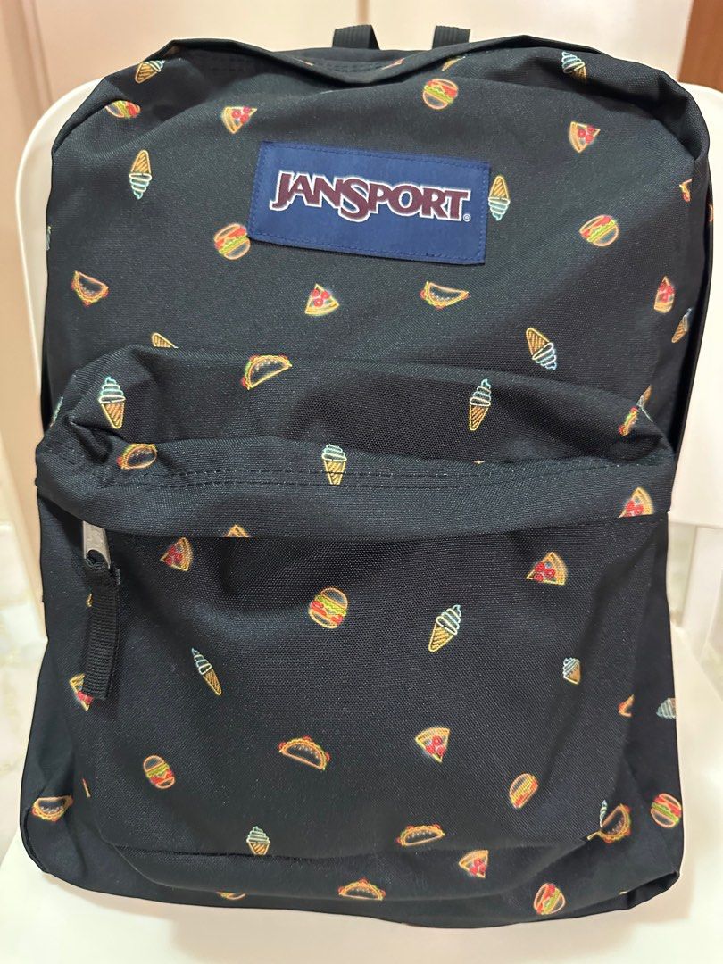 Jansport Backpack in Black fast food Women s Fashion Bags