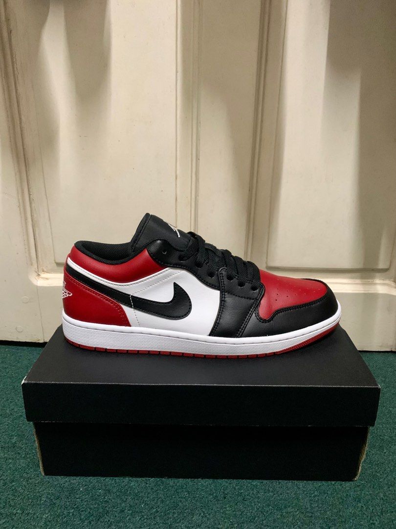 Jordan 1 Low Bred Toe Size 10.5US Men s Fashion Footwear