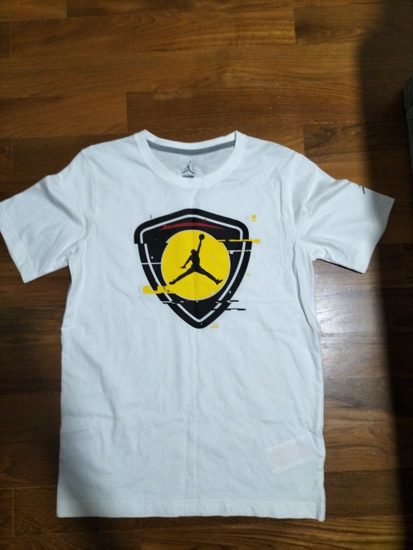 yellow and blue jordan shirt