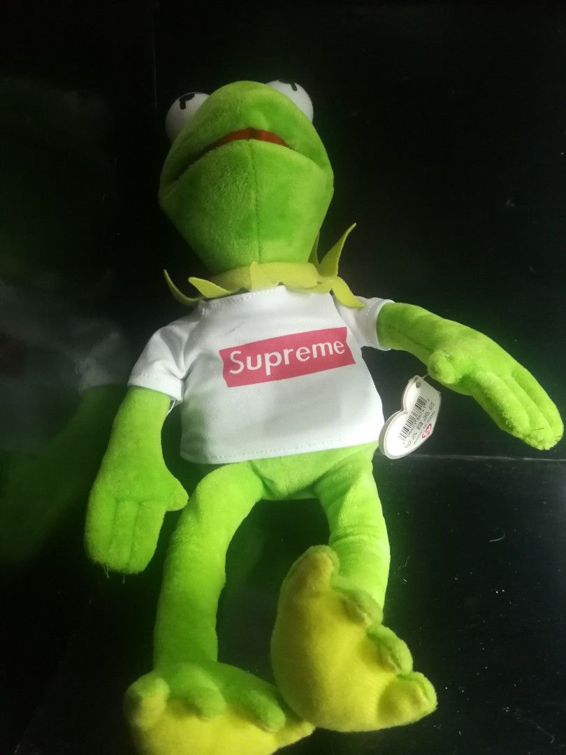 Kermit the frog x supreme plush toy Hobbies Toys Toys Games