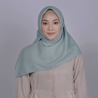 Kerudung Jilbab Segiempat Zoya Hada Tada Scraft Mint Sage Hijau