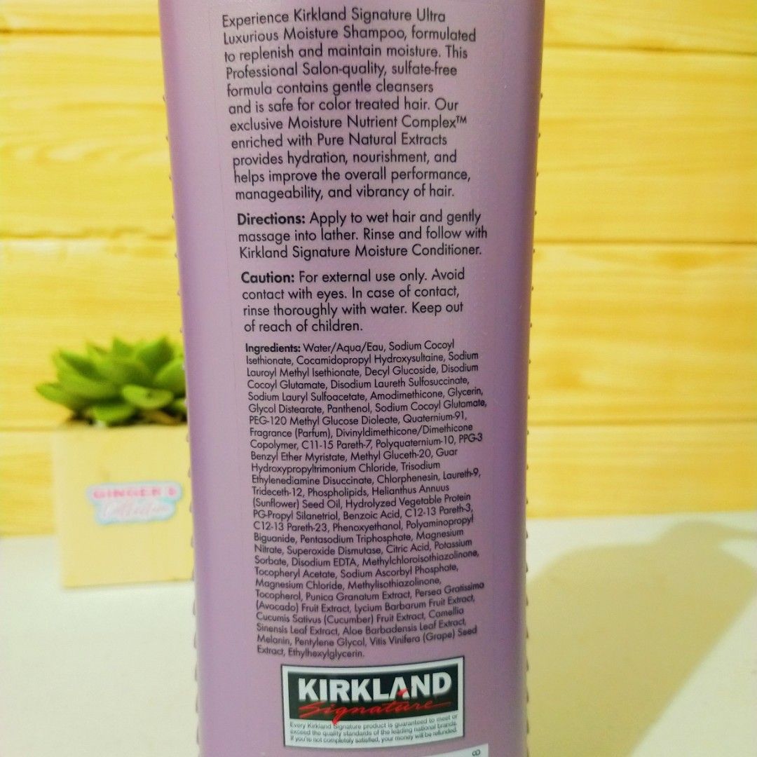 Kirkland Signature Moisture Shampoo 33.8 FL OZ (1L), Beauty & Personal