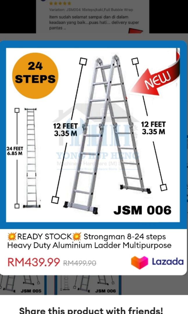 24 shop step ladder