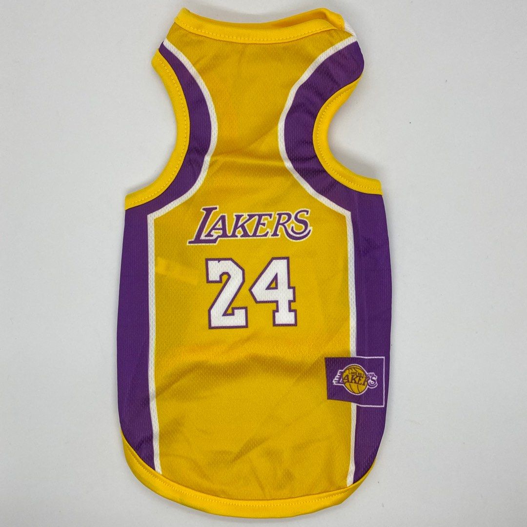 PAWS IT NBA Lakers 23 Violet Yellow Jersey Shirt Dog Cat Clothes Pet Dog  Shirt Sando Dog Dress Costume