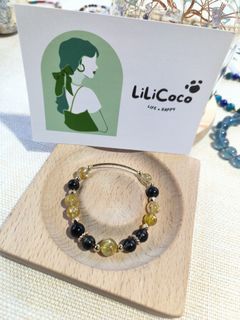 【LiLicoco手作】金髮晶 黑髮晶 黑曜石 手鍊 手環 水晶手環 水晶手鍊 飾品 客製手環 客製手鍊 生命靈數 客製 訂做手環 訂做手鍊 訂製 生命靈數