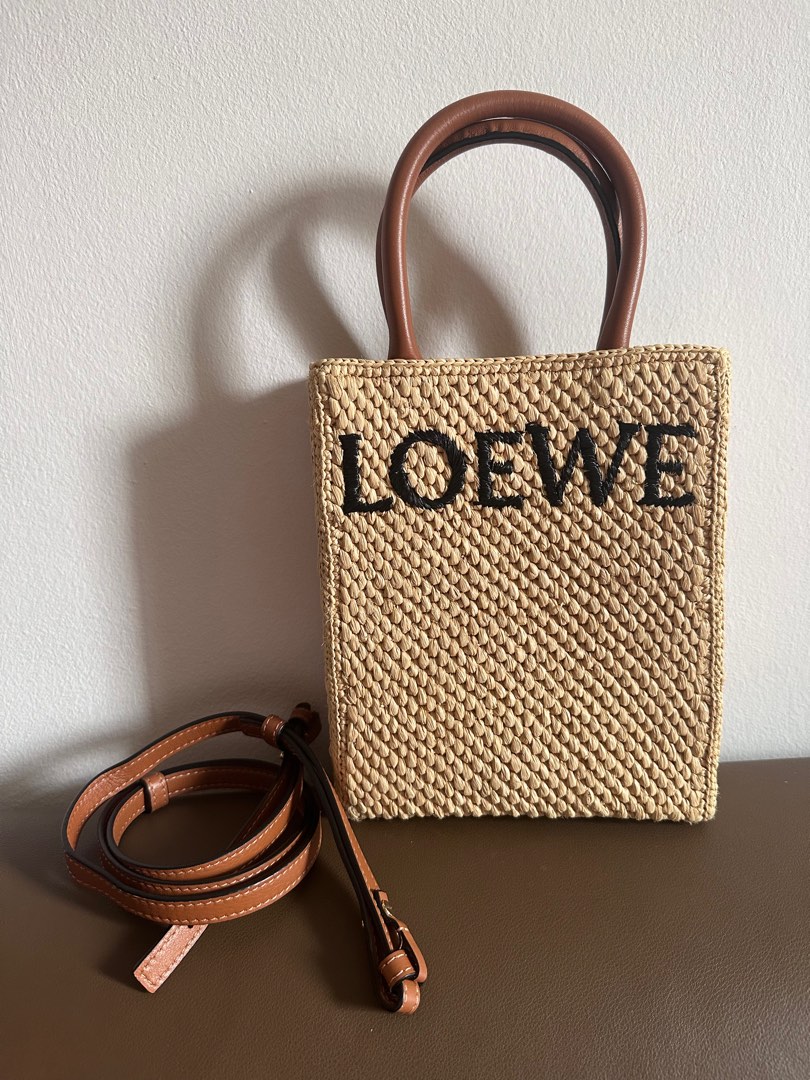 Loewe A5 Raffia Tote Bag