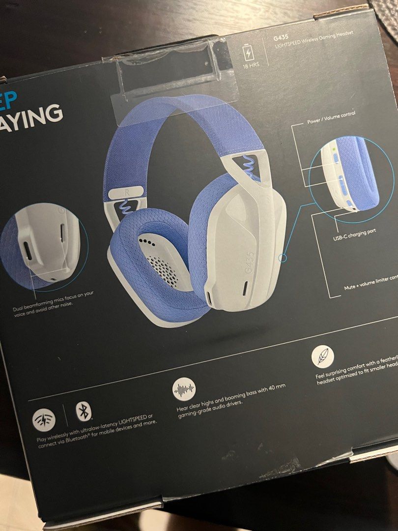 Logitech G435 wireless gaming headset, Audio, Headphones & Headsets on