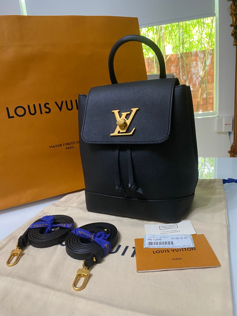 Louis Vuitton LockMe Mini Backpack Black and Gold - Handbagholic