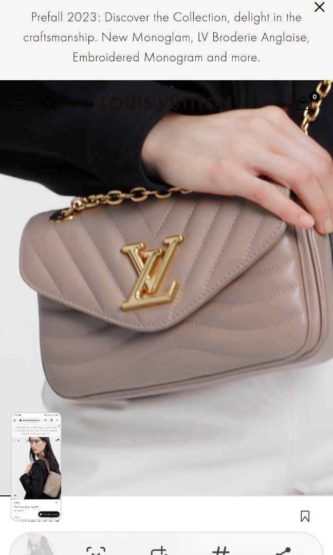 Louis Vuitton® NEW Wave Chain Bag PM Taupe. Size