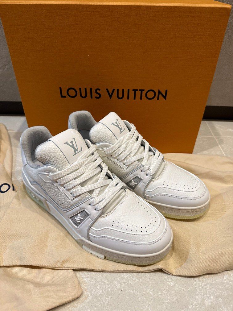 Louis Vuitton - Authenticated LV Trainer Trainer - Leather White Plain for Men, Good Condition