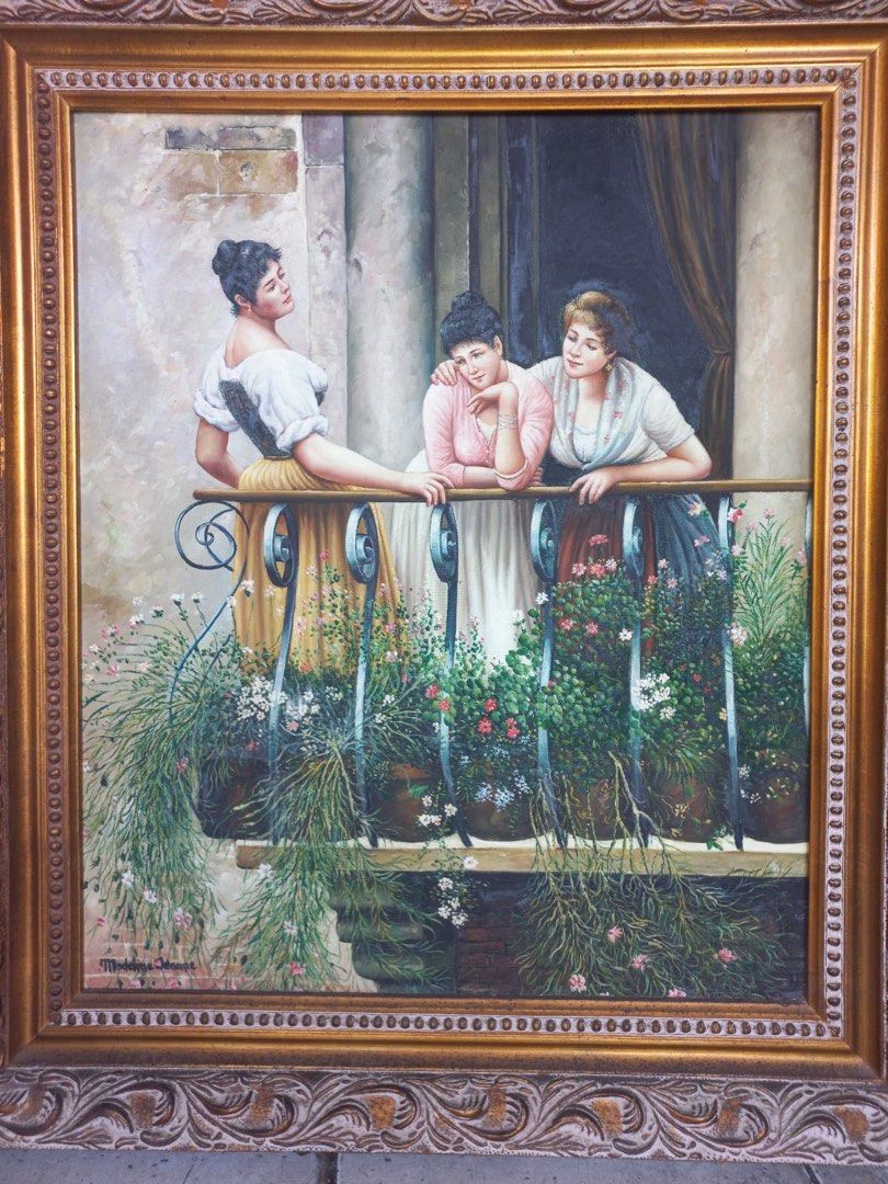 Lukisan Eropa cantik, Antik, Pajangan di Carousell