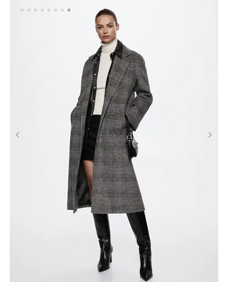 Mango check sales coat