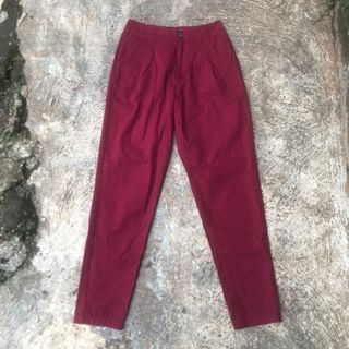 Maroon Pants baggy forever 21