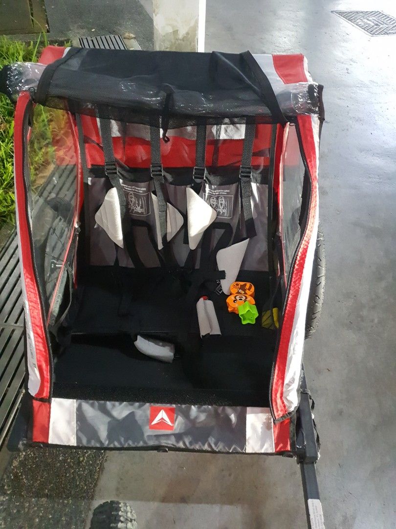 Mountain Bike with Child Trailer, Sports Equipment, Bicycles & Parts