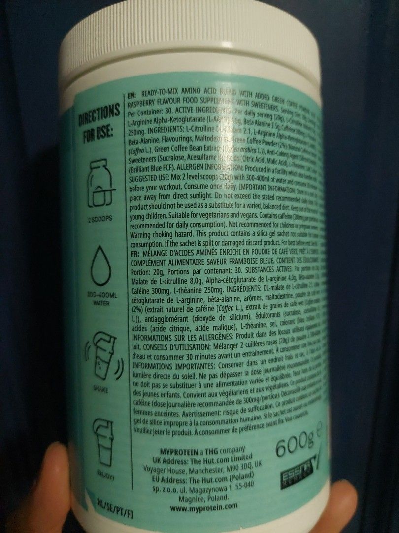 Myprotein Alpha Preworkout (Sealed/clumpy/hard), Health & Nutrition