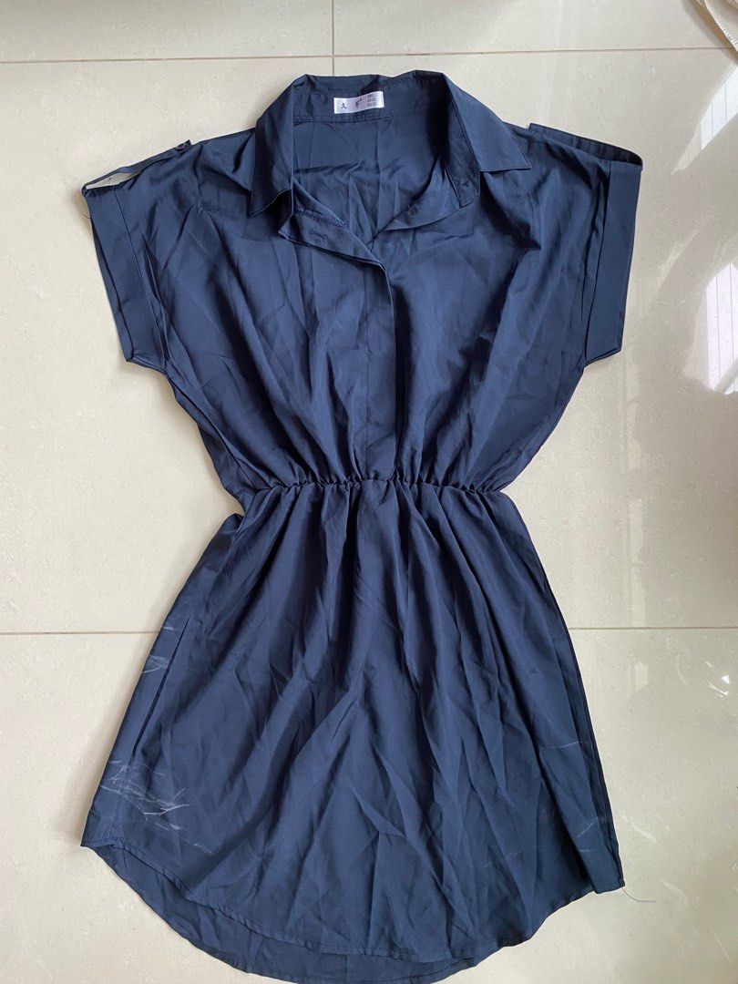 Boardwalk Blues Collared Dress