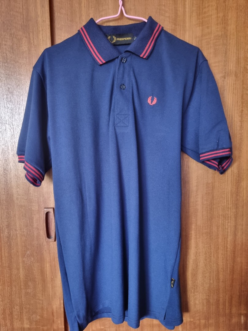 Navy blue Fred Perry Polo Tee, Men's Fashion, Tops & Sets, Tshirts ...