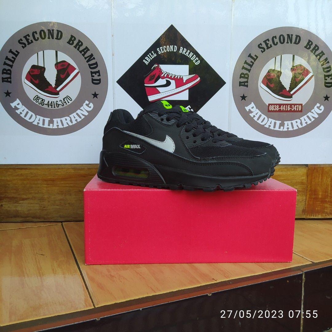 Nike air max 90 black/volt/light smoke grey cheap