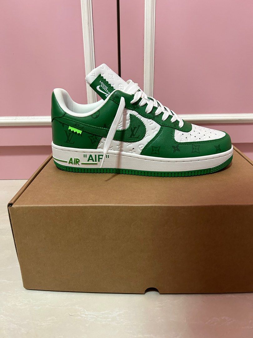 Louis Vuitton x Nike Air Force 1 Low By Virgil Abloh 'White Green' -  Novelship