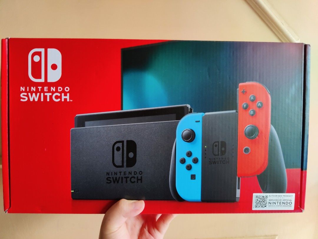 Nintendo Switch Console Generation 2 Neon Blue/Neon Red, Video Gaming