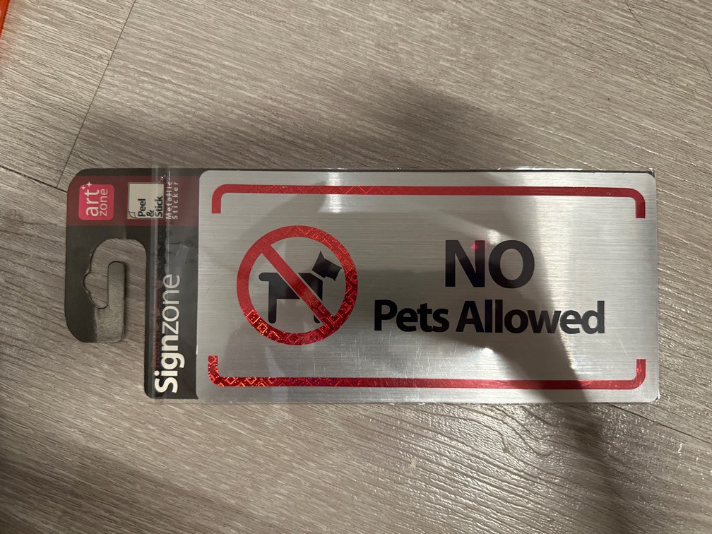 No pets allowed sign, Hobbies & Toys, Stationery & Craft, Craft Supplies & Tools on Carousell