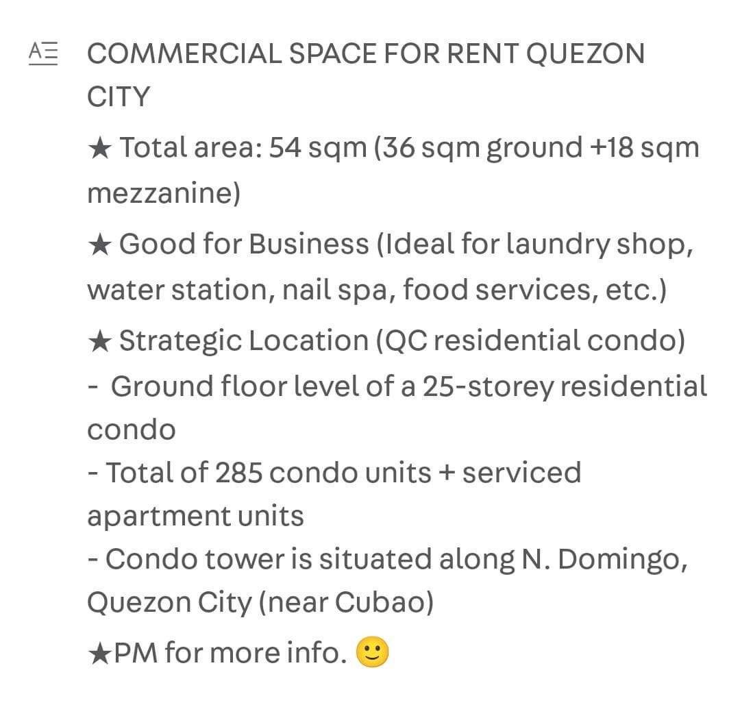 Office or Commercial Space N Domingo Cubao Quezon City on Carousell