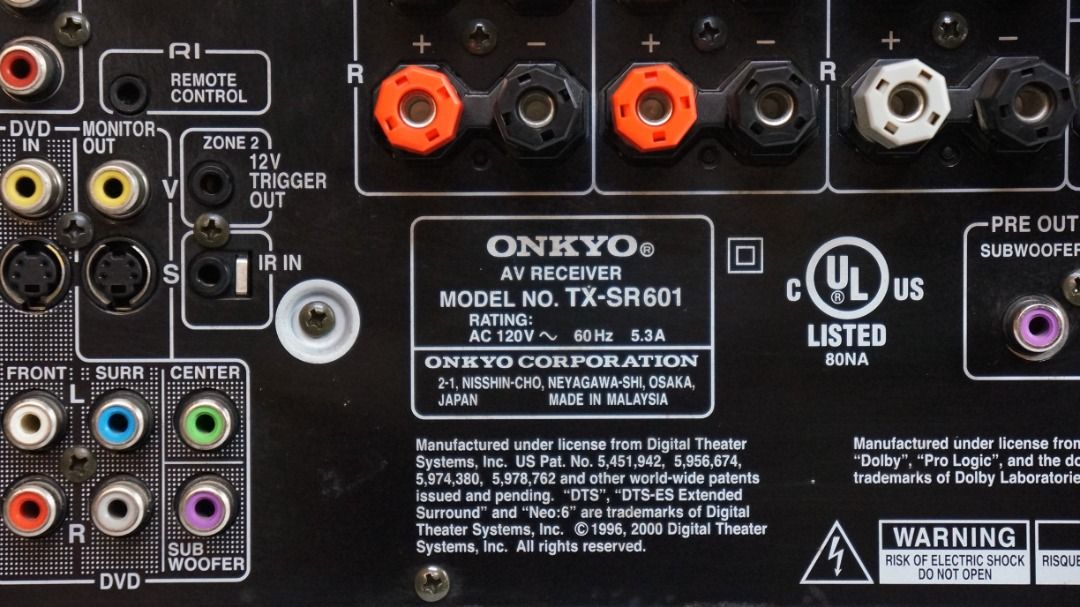Onkyo TXSR601 6.1ch AV Surround Home Theatre Receiver, Audio