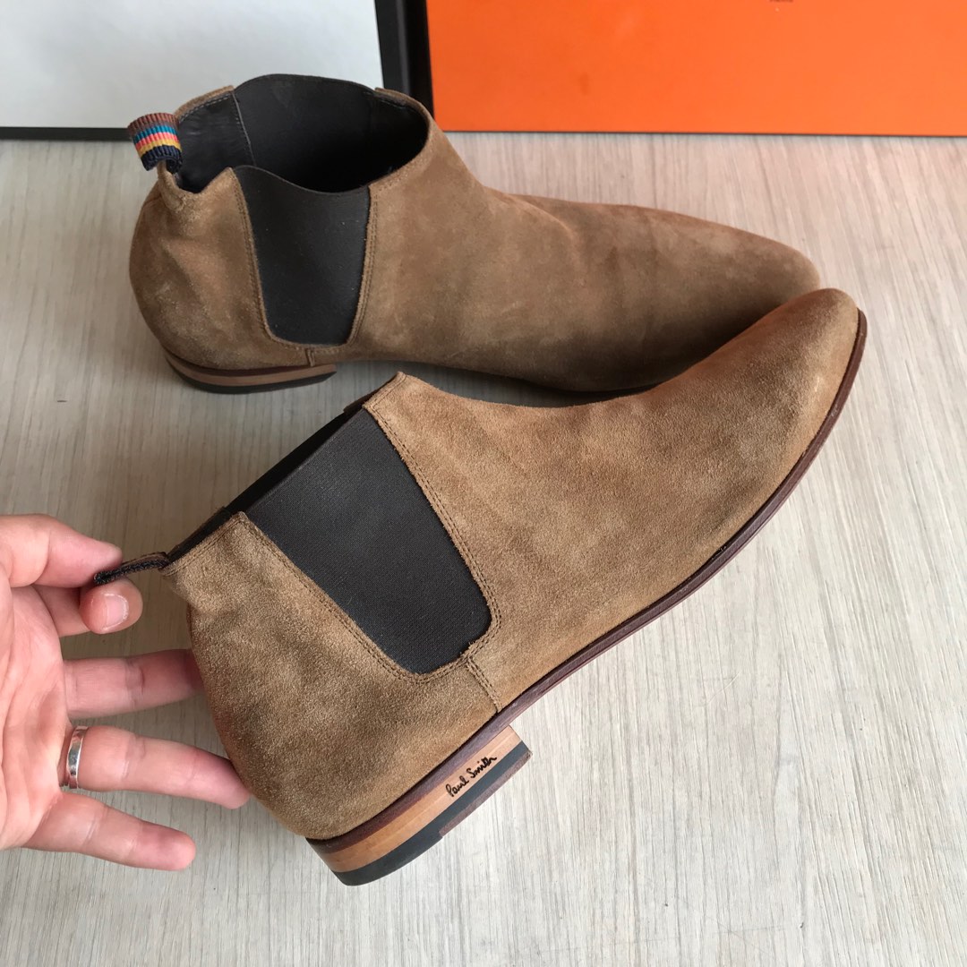 Tegn et billede Fritid ophobe Paul & Smith Chelsea flat boots suede size 44, Men's Fashion, Footwear,  Casual shoes on Carousell