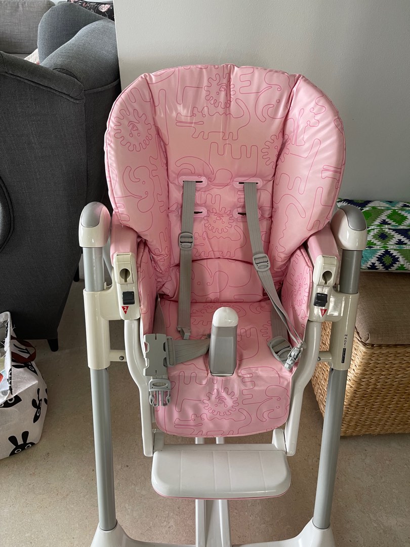 Peg perego high chair pink outlet