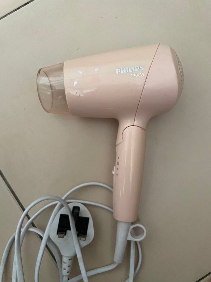 Philips pink portable Hair Dryer, Beauty & Personal Care, Hair on Carousell